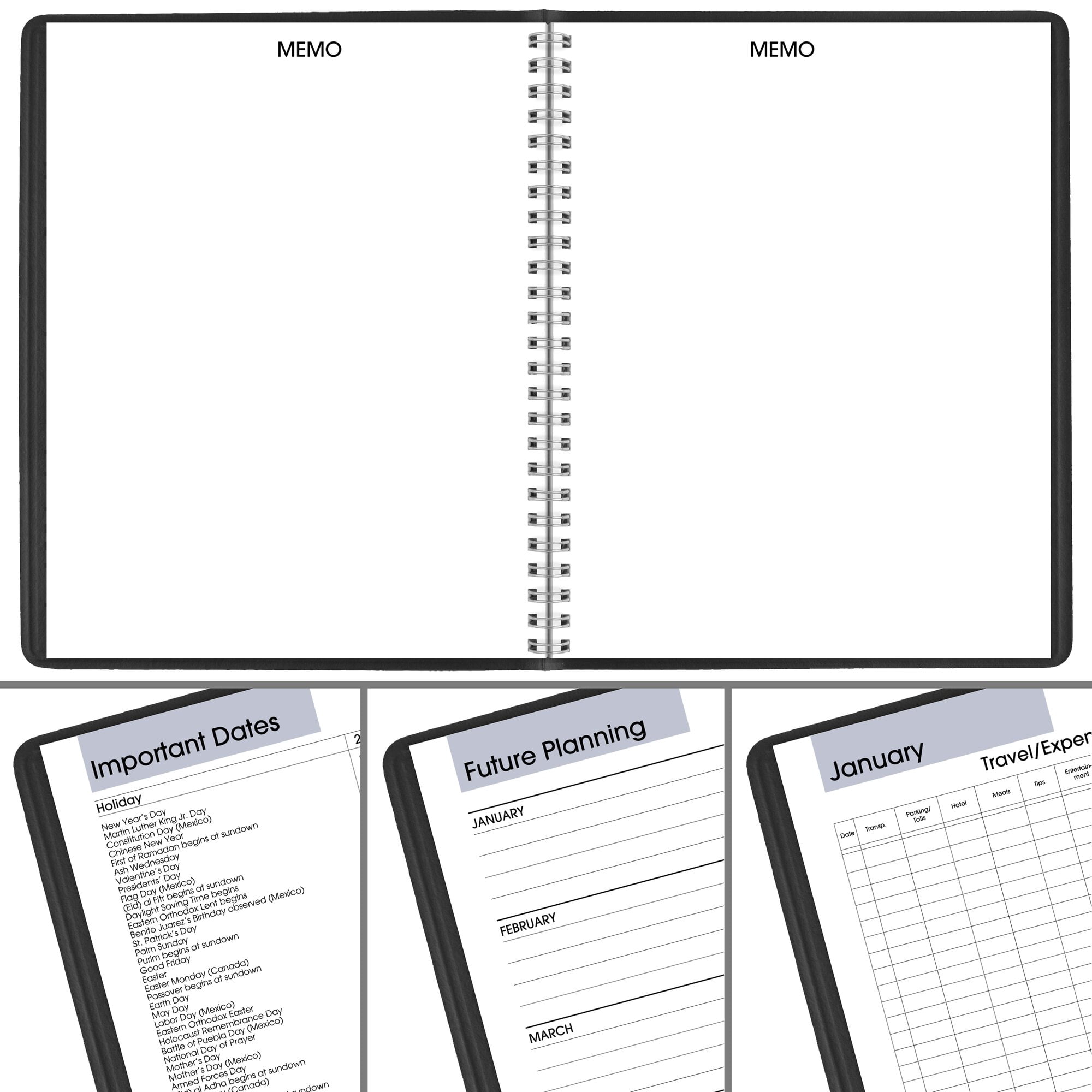 AT-A-GLANCE DayMinder 2027 Monthly Planner Black Medium 7 x 8 34 - Monthly