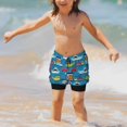 thumbnail image 5 of Rocae Transportations With Animals for Teen Beach Trunks Boys Swim Trunks with Compression Liner Quick Dry Board ShortsX-Large, 5 of 9