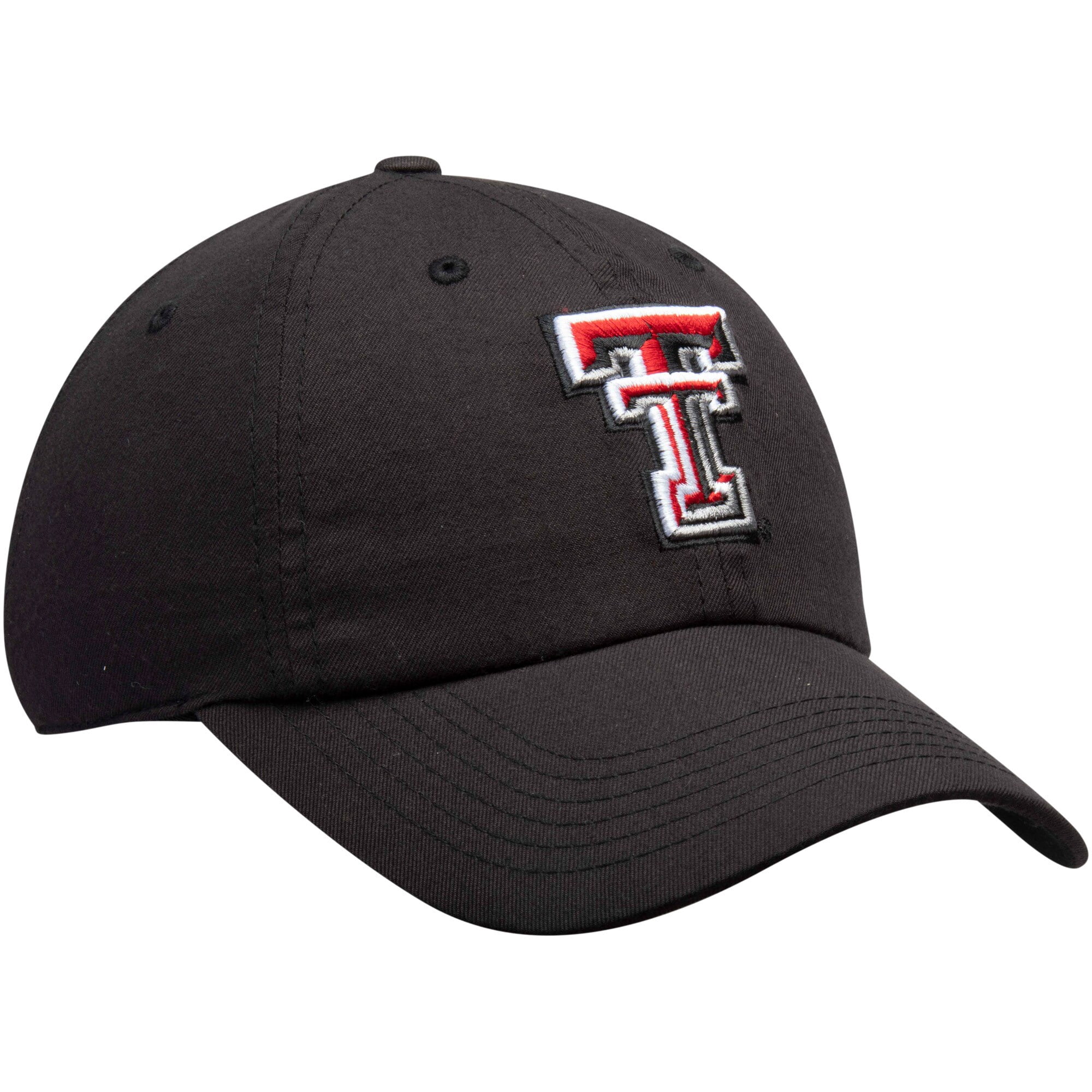 Men's Top of the World Black Texas Tech Red Raiders Primary Logo Staple Adjustable Hat