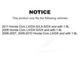 thumbnail image 2 of Transit Auto Front Rear Disc Brake Caliper Rotors Drums Ceramic Pads Shoes Wheel Cylinders and Hardware Kit (11Pc) for Car Honda Civic KC8-100918C, 2 of 11