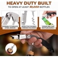 thumbnail image 3 of 2 PCS Corkscrew Wine Opener, Professional Wine Key Corkscrew Stainless Steel Wine Opener with Foil Cutter, Heavy Duty Waiter Corkscrew Double Hinged Beer Bottle Opener for Servers Bartenders Black, 3 of 8