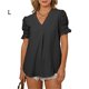 thumbnail image 3 of Minnieouse Blusa holgada para mujer, camisa bonita informal con flores, disfraz de vacaciones en la playa, fiesta de verano, Top fresco, Prendas para la parte del cuerpo Negro L, 3 of 6