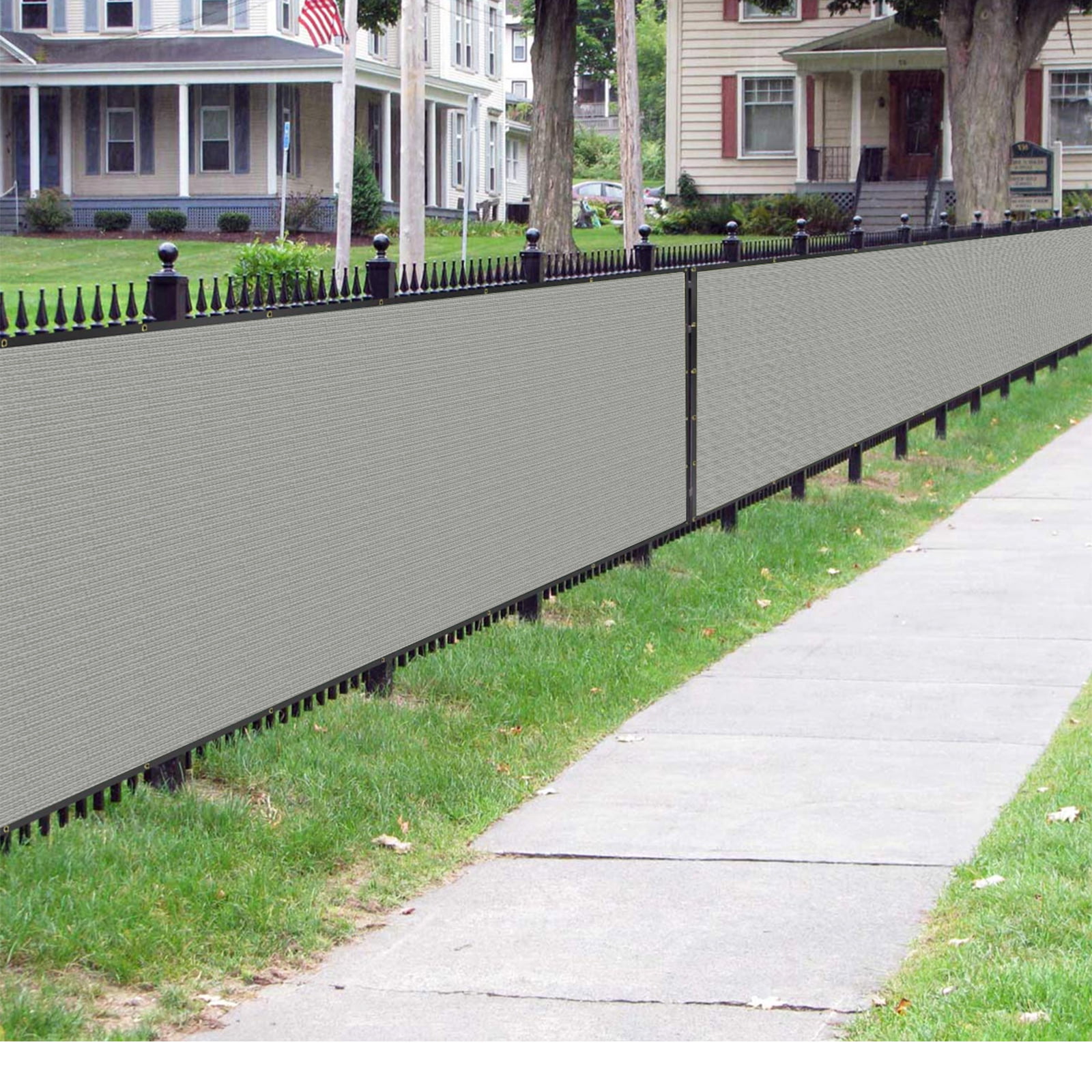 Bibana 6ft x 50ft Privacy Fence Screen Windscreen Shade Cloth for Garden and Balcony - Gray
