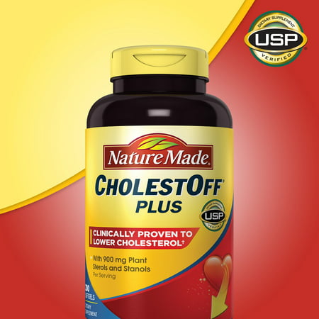 Nature Made CholestOff Plus with Plant Sterols & Stanols, Proven To Lower Cholesterol, 450mg, 200 (Best Plant Sterols Supplement)