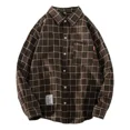 thumbnail image 1 of Camisa De Manga Larga A Cuadros Para Hombre, 1 of 7