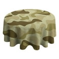 thumbnail image 4 of Camouflage Round Tablecloth 70x70in(178x178cm) – Waterproof Polyester Table Cover with Full Print Design, Wrinkle Resistant & Washable for Kitchen Dining Party Decor, 4 of 6
