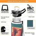thumbnail image 3 of Motivational Water Bottle 32 oz with Straw, BPA Free Reusable Fitness Sport Bottle Perfect for Travel, School, Outdoors, and Gym A Boxing Glove, 3 of 6