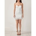 thumbnail image 3 of Cenuakty Women's Summer Slip Dress Lace Floral Sleeveless Low Cut Layered Hemline Slim Mini Corset Dress, 3 of 9