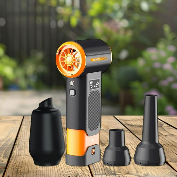 Ventilador de mano, plumero de , ligero, pantalla digital, práctico, multifuncional, para el hogar, turboventilador, potente ventilador de turbina