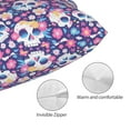 Sikiie blue flower Skull colorful Pillow Covers, Throw Pillow Case