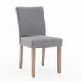 thumbnail image 6 of YOUNIKE Mid-Century Modern Dining Chairs Set of 2, 18.9"H Linen Upholstered Kitchen Side Chairs with Solid Wood Legs, Armless Parsons Chairs, Gray, 6 of 18