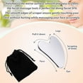 thumbnail image 4 of Nuanchu Stainless Steel Gua Sha Facial Tools Lymphatic Drainage Massager Guasha for Face Metal Gua Sha Skin Self Care Gifts Face Sculpting Guasha for Body Eyes Jawline Shaper with Pouch(Silver), 4 of 10