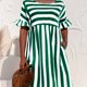 thumbnail image 1 of Vestido De Playa De Manga Corta, Vestido Informal De Vacaciones Con Cuello Redondo Para Verano Y Primavera, Ropa De Mujer, 1 of 4