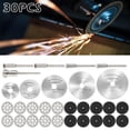 thumbnail image 2 of Gpoty 30pcs Diamond Cutting Wheel Discs 10 Pieces 25 mm Vented Diamond Cutting Disc Kit,10 Pieces 32mm Resin Cutting Wheels, 5 Pieces High Speed Steel Saw Blades with 5 Handles for Rotary Tool, 2 of 9