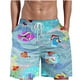 thumbnail image 2 of Puntoco Pantalones Cortos Con Estampado Hawaiano Para Hombre, Pantalones Cortos Con Bolsillo Y Cordón, Color Xxxxl, 2 of 5
