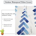 thumbnail image 6 of Outdoor Pillows for Patio Furniture Decorative Outdoor Pillow Covers 18x18 Waterproof Blue Watercolor Outdoor Throw Pillows Set of 4, Covers Only, 6 of 6