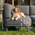 thumbnail image 3 of LayinSun 7 Pieces Outdoor Patio Furniture Set,Modular L-Shaped Sectional Sofa Set with 7" Thick Cushions, 3 of 7
