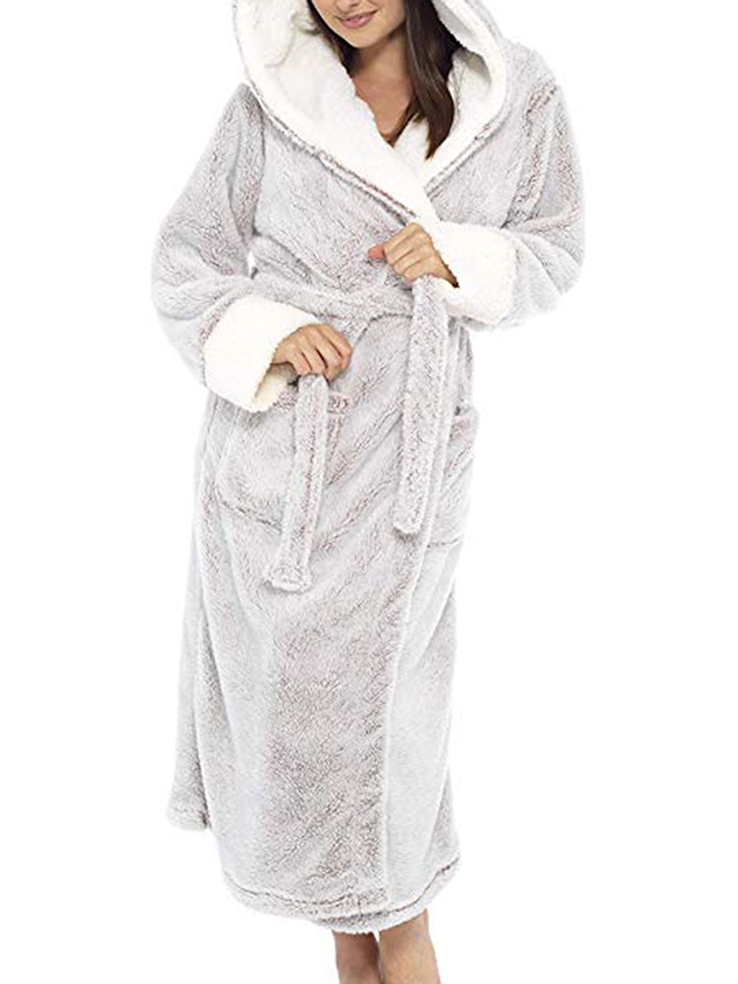 plus size fleece dressing gown