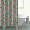 thumbnail image 4 of Pioneer Flower Floral Print Pattern Shower Curtain 84"x72", Bathroom Decorative Shower Curtain Set with 12 Hooks, Waterproof Washable, 4 of 6