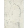thumbnail image 2 of Georges Seurat 14x18 Black Ornate Wood Framed Double Matted Museum Art Print Titled - Man Seated on a Stool (ca.&nbsp;1880-81), 2 of 5