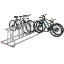 111"L Grid Bike Rack, Double Sided, 18-Bike Capacity, Powder Coated Steel