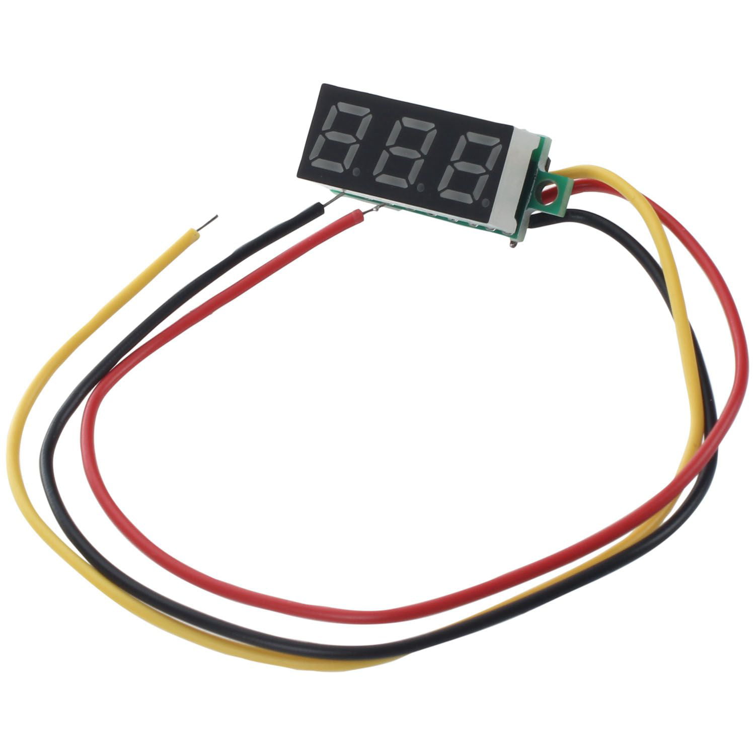 0.36 inch 3 Wires DC 0-30V Green LED Panel Voltage Meter 3-Digital Display Voltmeter 