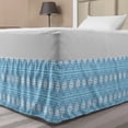 thumbnail image 1 of Abstract Bed Skirt, Diamond Motifs Consisting of Dots in Pastel Tones Pattern, Elastic Bedskirt Dust Ruffle Wrap Around for Bedding Decor, 4 Sizes, Pale Sky Blue White, by Ambesonne, 1 of 2
