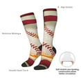 thumbnail image 4 of Naloa Baseball Ball With Flag Knee Socks, High Socks Long Stretchy Sock Women Knee High Stocking, Long Socks for Women, 4 of 6