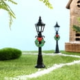 thumbnail image 4 of CRAFTHROU 4 Pcs Christmas Lamp Post Set Black Plastic for Windows Decorative Miniature Lights, 4 of 7