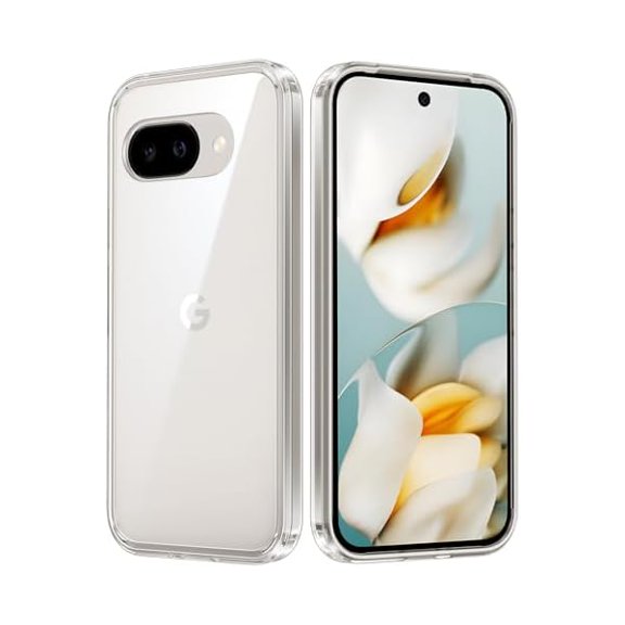 FU1999 for Google Pixel 9a Case: Military Grade Drop Protection Anti Yellowing Cell Phone Cover - Rugged Shockproof Protective Bumper Transparent Cases(Clear)
