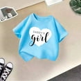thumbnail image 5 of Toddler Girl Shirts Kid Girls Cute Graphic Print Round Neck Short Sleeve Tee Summer Casual T Shirt Tops Blue Girls' Tops, Tees & Blouses,9-10Y, 5 of 5
