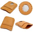 thumbnail image 3 of 4 piezas 2,9/3,1*3,9*0,4 cm Dedal de cuero Dedal de mano Protector de dedos Protector de dedos Dedal para acolchado Accesorios de costura Herramientas de costura de bricolaje, 3 of 5