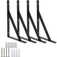 thumbnail image 1 of Heavy Duty Shelf Brackets Triangle Shelving Brackets Right Angle Wall Mounted Shelf Supporters Set of, 1 of 6