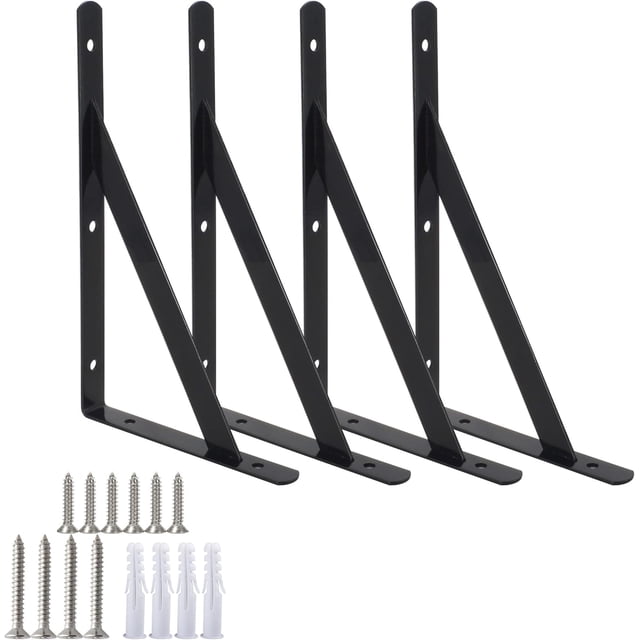 Heavy Duty Shelf Brackets Triangle Shelving Brackets Right Angle Wall Mounted Shelf Supporters Set of