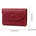 thumbnail image 5 of Faraee Small Wallet for Women RFID Blocking Leather Card Case Bifold Purse with Zipper Pocket Red, 5 of 5
