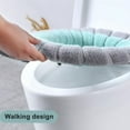 thumbnail image 4 of SPRING PARK 2Pcs Bathroom Toilet Seat Washable Soft Warmer Mat Cover Pad Cushion Cover Warm, 4 of 7