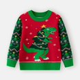 thumbnail image 2 of XEGLSBU Christmas Sweater for Boys 12-14 Dinosaur Boys Sweater Soft Knit Pullover Top Cozy Winter Wear for Kids Festive Holiday Outfit Dino Themed 3-Green Size 3-4 Years, 2 of 4