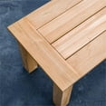 thumbnail image 4 of Pemberly Row Teak Outdoor Dining Bench 80"Lx18"Wx18"H Seats 3 in Natural, 4 of 10