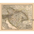 thumbnail image 2 of Stieler 23x20 Black Ornate Wood Framed with Double Matting Museum Art Print Titled - Austro Hungarian Empire - Stieler  1885, 2 of 4
