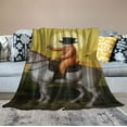 thumbnail image 2 of Nawypu  Funny Cat Throw Blanket Ultra Soft Warm All Season The Cat Cowboy on a Horse Decorative Blankets for Bed Chair Car Sofa Couch Bedroom, 2 of 6
