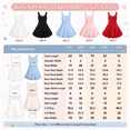 thumbnail image 7 of Aideaone Girls Sleeveless Square Neck Dress Ruched Waist A Line Church Party Style for Tweens Teens 7-16, 7 of 7