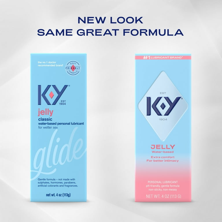 K-Y Jelly Personal Lubricant, Water Based Lube For Sexual Wellness, Vaginal Moisturizer, 4 FL OZ