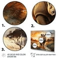 thumbnail image 3 of Designart "Vast Sunset Rhinoceros A wall art" Animals Floater Framed Canvas Art Print, 3 of 7