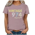 thumbnail image 4 of 50th Birthday Gift Shirts for Women Funny Vintage 1974 T Shirt Retro Birthday Party Casual Tee Tops, 4 of 4