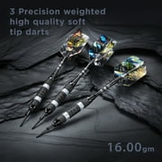 Viper Black Ice Soft Tip Dart Set, 16 Grams, Silver