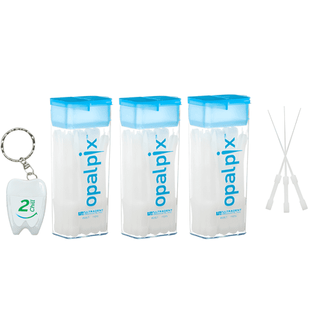 OpalPix Dental Picks (3 Packs) 32ct per Pack. Plastic Tooth Oral Care Soft Toothpicks by Opalescence