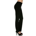thumbnail image 5 of 2Luver, Women's, Stretch Solid Front Pocket Pull On Dress Pants, Black, M, 5 of 6