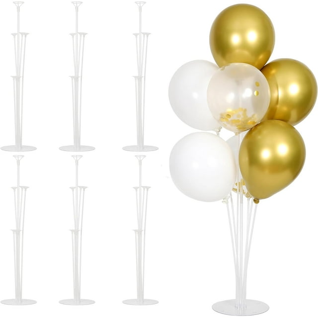 HPLYEL 6 Sets Balloon Stand Kit, Balloon Sticks Holder with Base Birthday Wedding Graduation Party Decortaions Table Centerpieces Balloon Arch kit