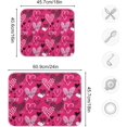 thumbnail image 3 of FREEAMG Valentine's Day Heart Dish Drying Mat for Kitchen Counter,Super Quick Absorbent Composite Sponge Dish Drying Pad,Heat Resistant Non-Slip Rack Tableware Mat, 16x18 Inch, 3 of 7
