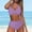 Pink, variant on QUNYINEY Green Swimsuit Women Two Piece Bikini Bathing Suit High Waisted Swimsuit Sets